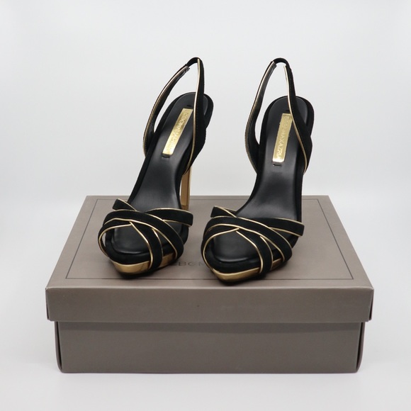 BCBG Madelia black suede/leather sling-backs - Picture 2 of 7